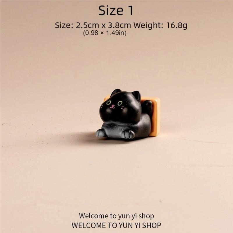 Adorable Cats Sculpture Auto Interior Decoration Strong Resin Stable Designs Cartoon Kitty Car Ornament for Office Home