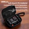 PU Portable Carrying Case Shockproof Hard Shell Travel Storage Case with Wrist Strap for Insta360 Ace Pro 2 Xplorer Grip
