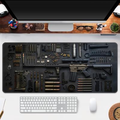 Tactical Rifle Parts Design Mouse Pad Computer Keyboard Mousemat XXL Large Mousepad Gaming Non-slip Rubber PC Office Desk Mats