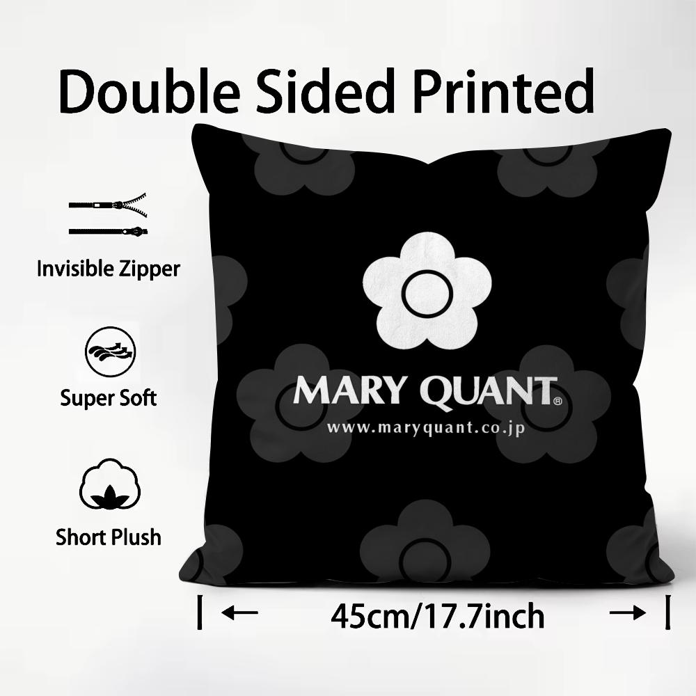 Modemarke MMary QQuant Cushion Cover Plüschstoff Weich Beidseitig Bedruckt Sofa Warm Winter Zuhause Kindergeschenk Kissenbezug