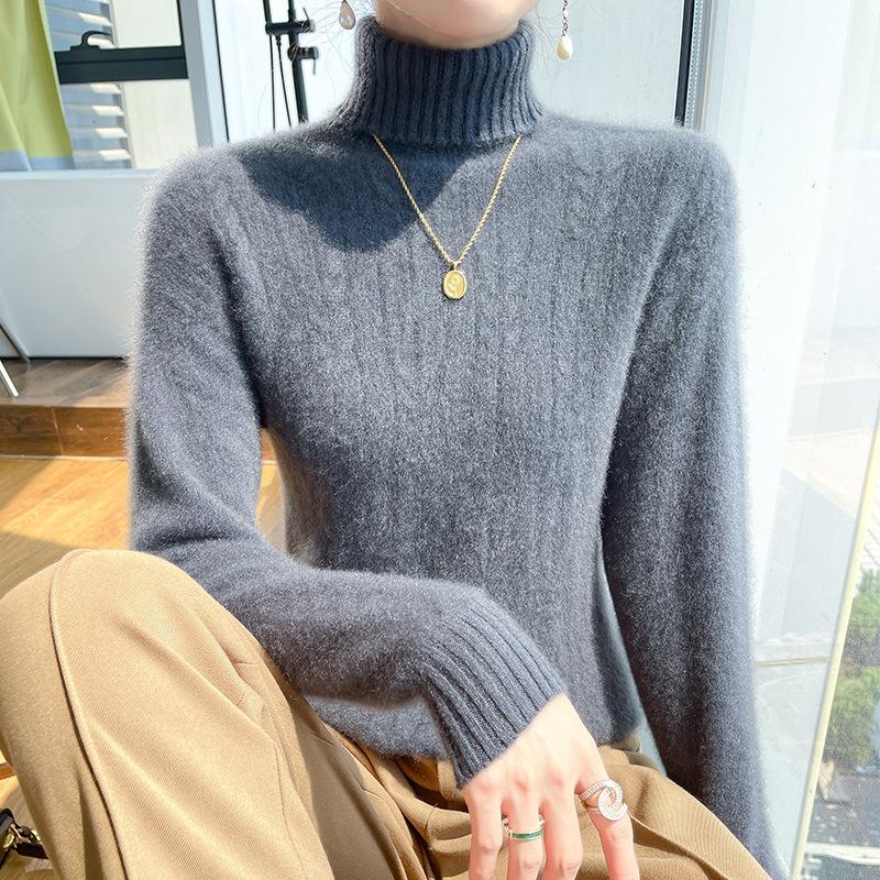New High-lacquered Cardigan for Women In Autumn and Winter, Seven-needle Thickened One-line Ready-to-wear Cashmere Knitted Base Shirt Soft Sweater