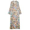 DIMANAF 2025 Women Plus Size Spring Dress Vintage Floral Loose Basic Elegant Long Dress Cotton Casual