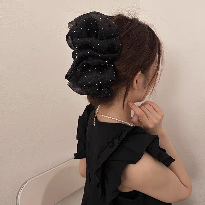 

Двусторонняя сетчатая заколка-краб с бантом - Принцессный стиль