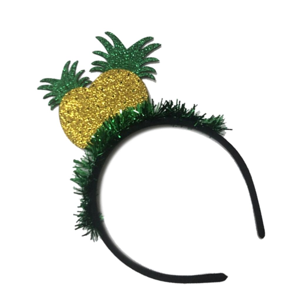Hawaiian Tropical Fruit Theme Headpiece Vacation Hairhoop with Glittering Powder for Party Enthusiasts and Summer Lover