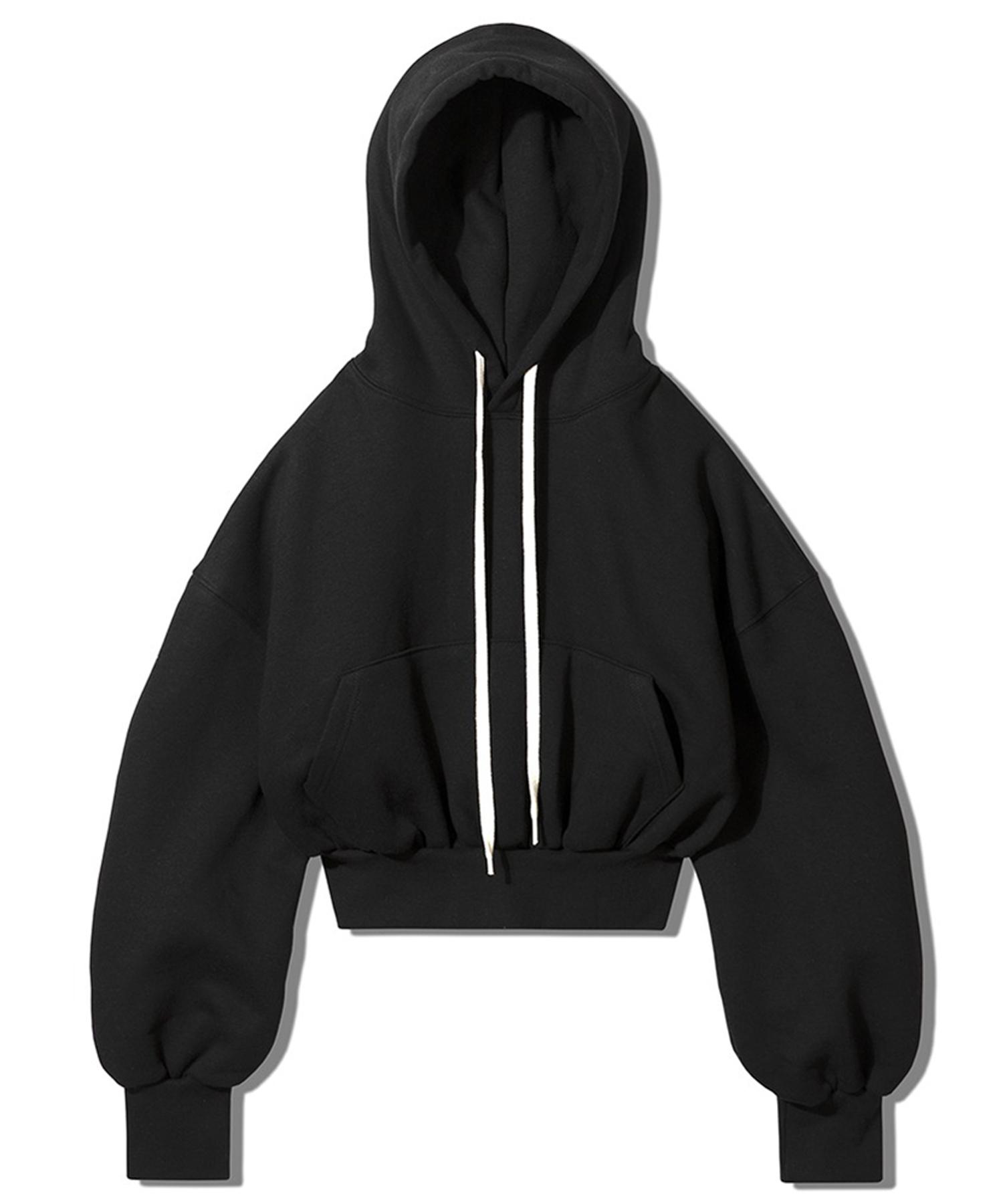 Oversized Premium Plain Cropped Hoodie With
