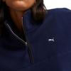 PUMA MMQ Polar Fleece Sweatshirt with Stand Collar Unisex Tops Navy-Blue 620820-16