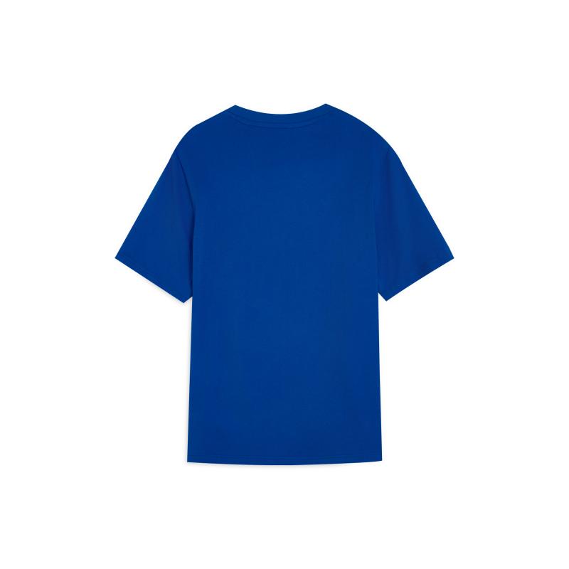 Puma Essentials Logo Casual Comfortable Letter Short Sleeve T-Shirt Men Tops Dark-Blue 689312-58