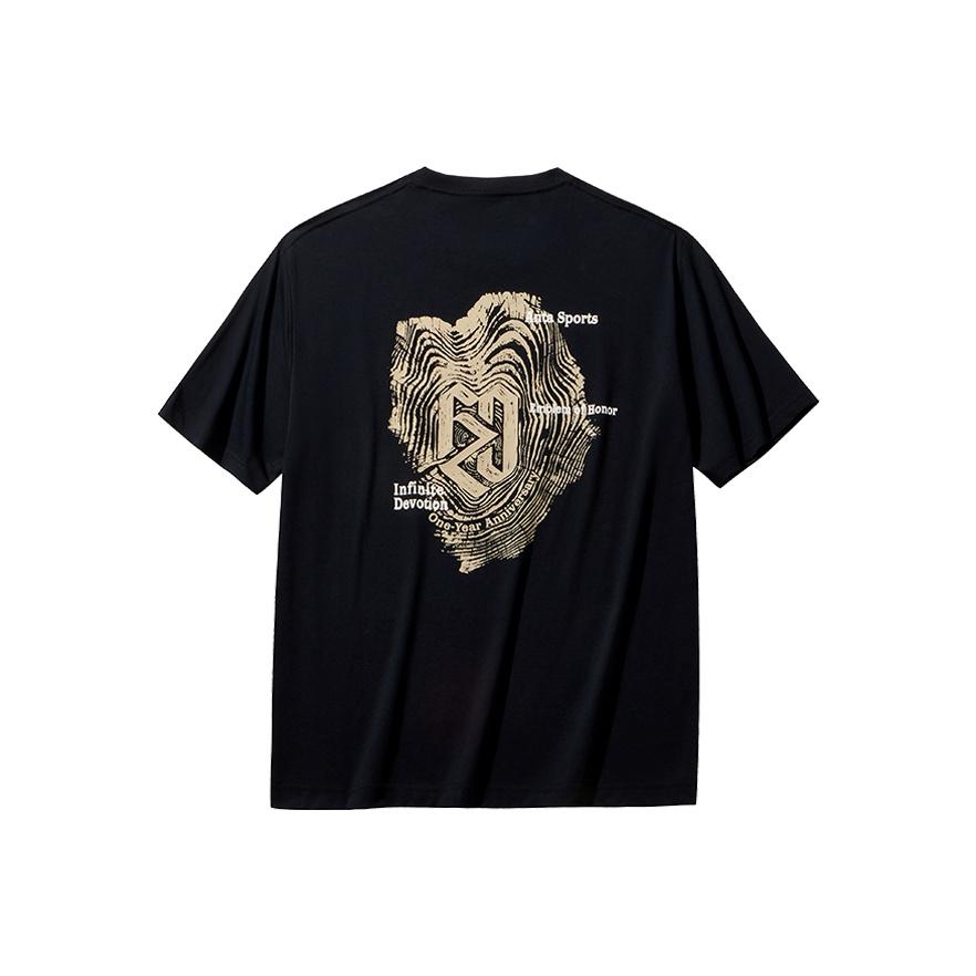 Anta Fan Zhendong Logo T-Shirt Unisex Tops Black 172538101R-2