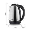 Stainless Steel Electric Kettle with Auto Shut-Off, 2.0L Food Grade Tea Maker