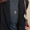European & American Zircon Resin Rocking Horse Pendant Sweater Necklace - Versatile High-End Autumn/Winter Fashion