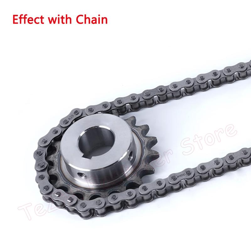 1pc 08B Industrial Drive Sprocket Wheel 45# Steel Chain Gear 10 11 12 13 14 15 16 17 18 19 20 22 23 24 Teeth Bore 10-40mm