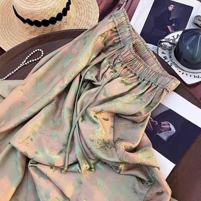 Plus Size Wide Leg Pants For Women Vintage Summer Style Casual Chinese Inspired Trousers Comfortable Lightweight Fashionable Pants