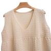 Plus-Size French Hollow V-Neck Sleeveless Camisole - Summer Loose Fit, 2-300 Jin Women's Top