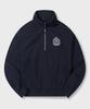 Pildeoseu Heavy Cotton Logo Print Half-Zip Navy