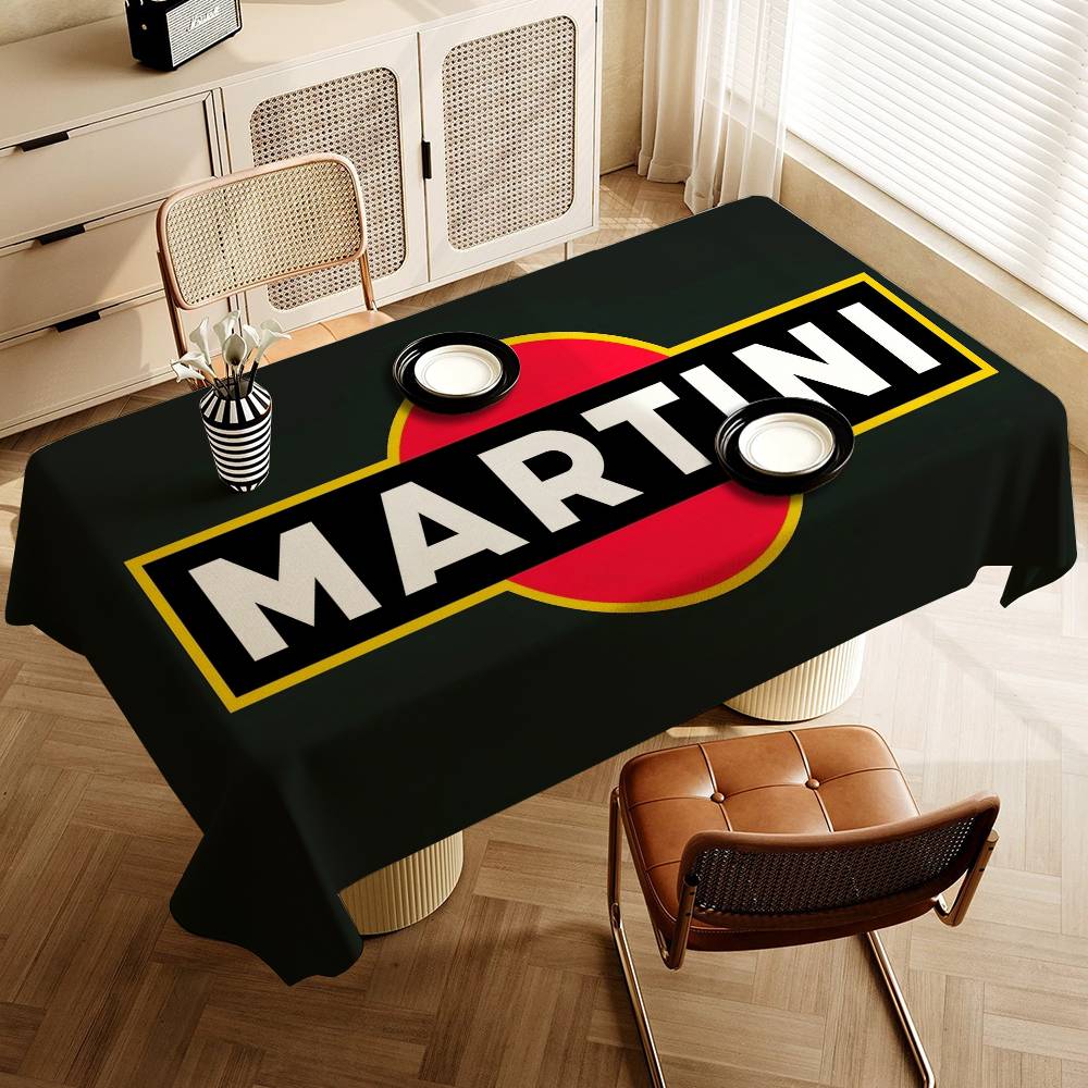 MARTINI COOL RACING Tablecloth Themed Indoor Outdoor Picnic Party Tablecover Kitchen Dining Table Wedding Decor