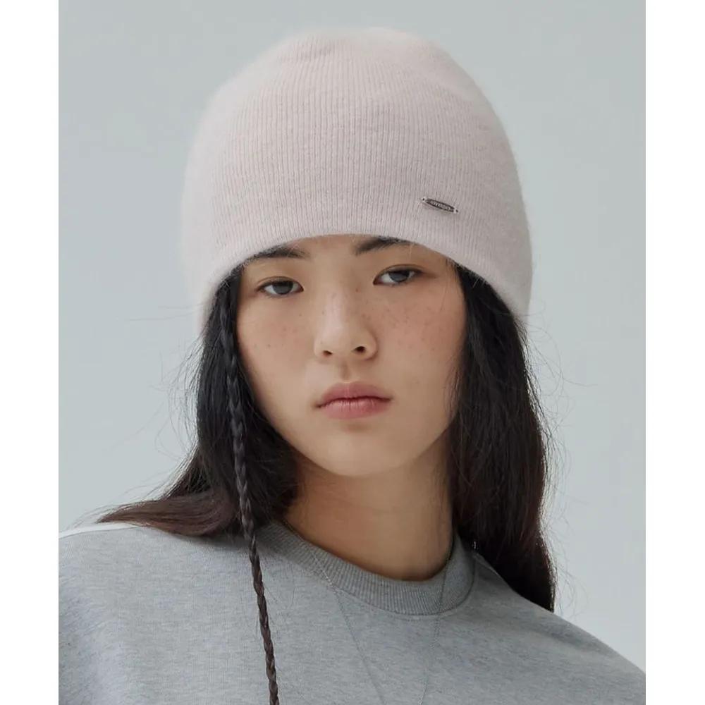 WOMAN Clover Heart Angora Uncuffed Beanie Pink CO2404CA73PI 278486 F