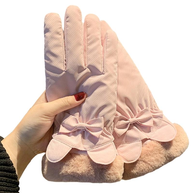 Warme Dicke Handschuhe für Damen für Fahrradfahren Wandern Skihandschuhe Winter Skifahren Thermohandschuhe Touchscreens Winterhandschuh