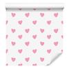 Hearts Wallpaper White and Powder Pink 50x1000