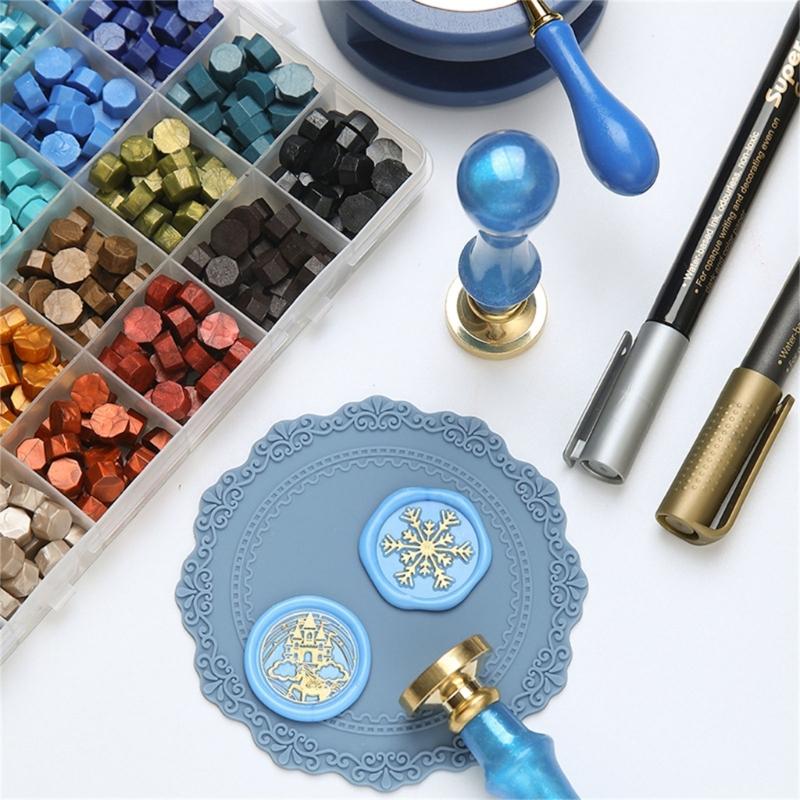 Wax Seal Stamp Set 24 Color Wax Seal Beads for Appreciation Cards, Gift Wrap, Sealing Envelope, Package Decorations