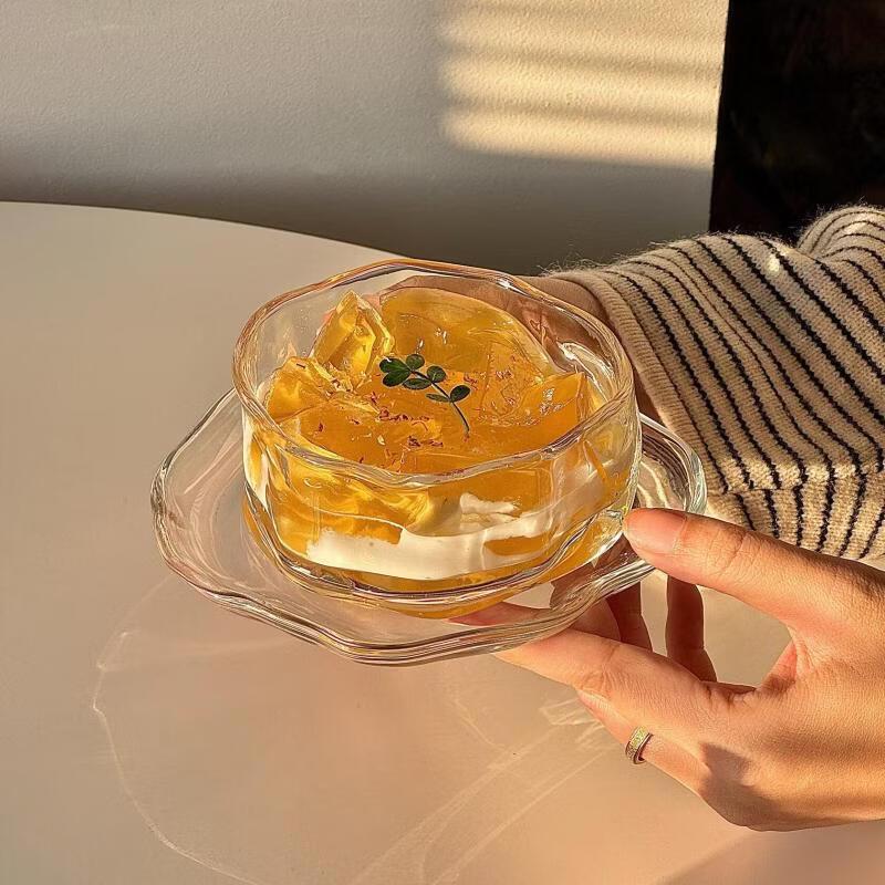 Jingbaodi Cartoon Glass Dessert & Fruit Bowl Set (5 Pcs)