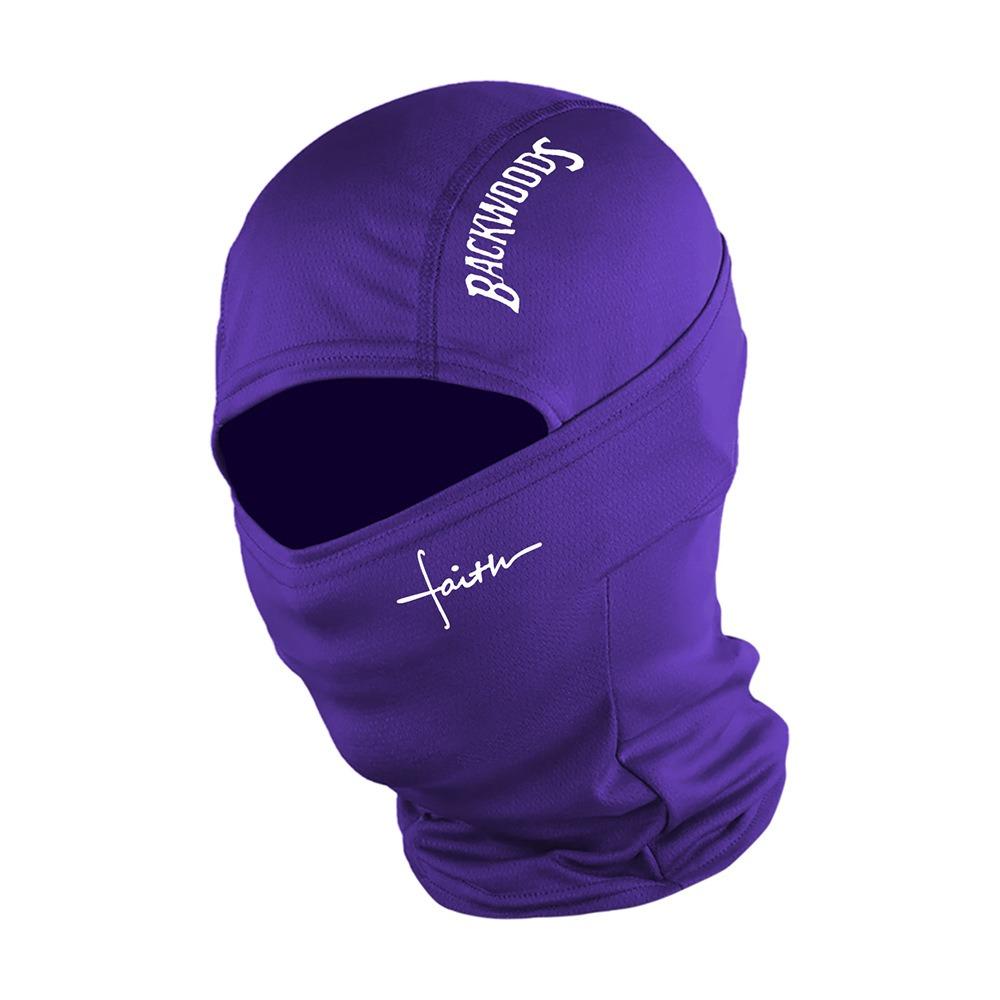 Letter Print Full Face Mask Red Heart Pattern Hood Cover Balaclava Hat Sun Protection