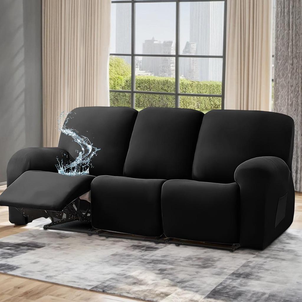 Elastic Waterproof Milk Silk Recliner Sofa Cover - Universal Fit