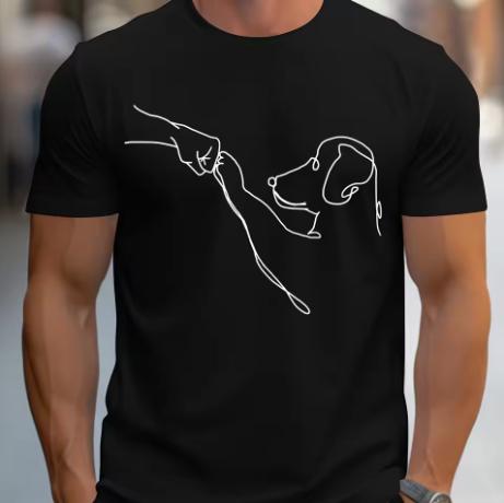 Unisexs Cotton Casual Sports Loose Fit Funny Dog First Print Round Neck Short Sleeved Tshirt Top Moisture Wicking Graphic T Shirts