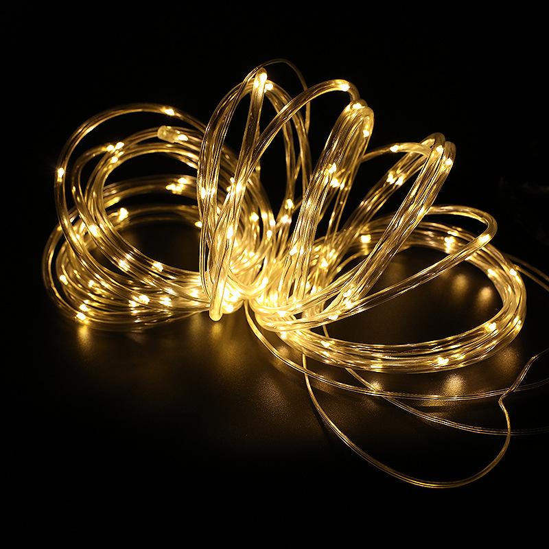 Wasserdichte Outdoor Bunte Kupfer Solar Lichterkette Röhrenlichter