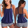 Summer Women Tankini Swimsuit Two Piece Bikini Beachwear Single Swimsuit Sizes S to 4XL