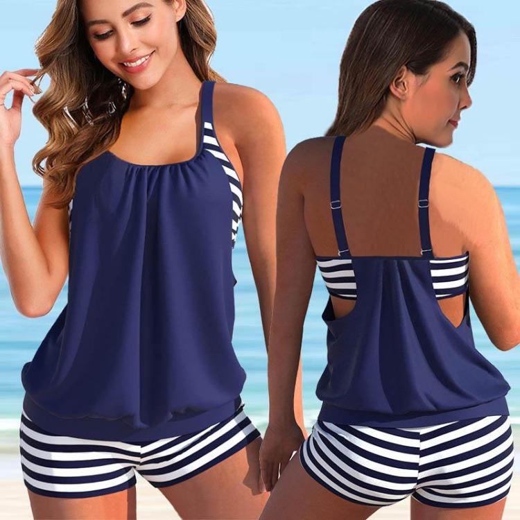 Summer Women Tankini Swimsuit Two Piece Bikini Beachwear Single Swimsuit Sizes S To 4XL