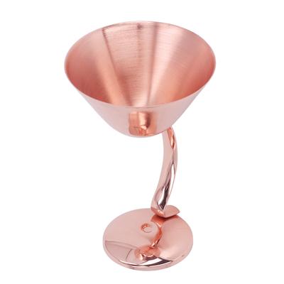150ml Edelstahl Martini Cocktailglas Kupferbeschichtetes Metall Weinglas Barzubehör Roségold