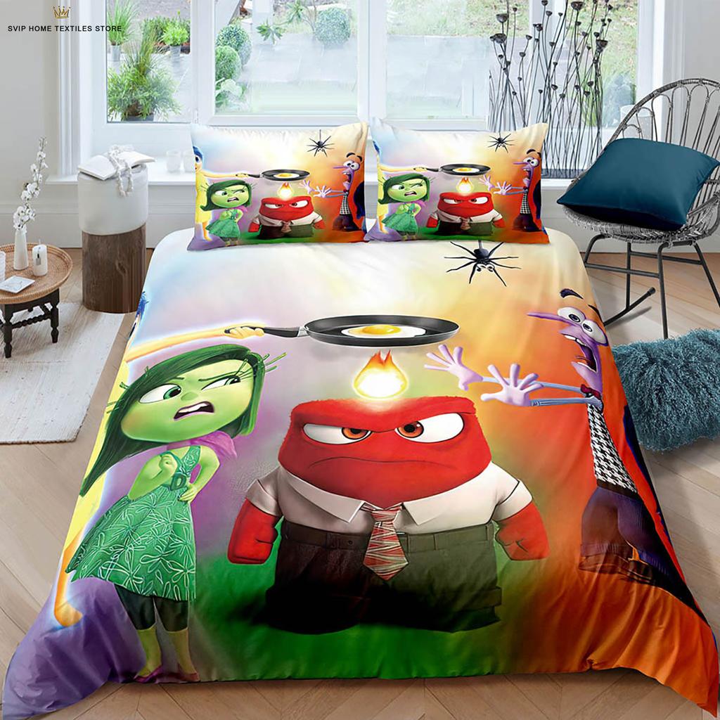 Comforter Animated Cartoon 3D Stereo Printing Children'S Room Bedding Set Three-Piece Set 3 Pieces