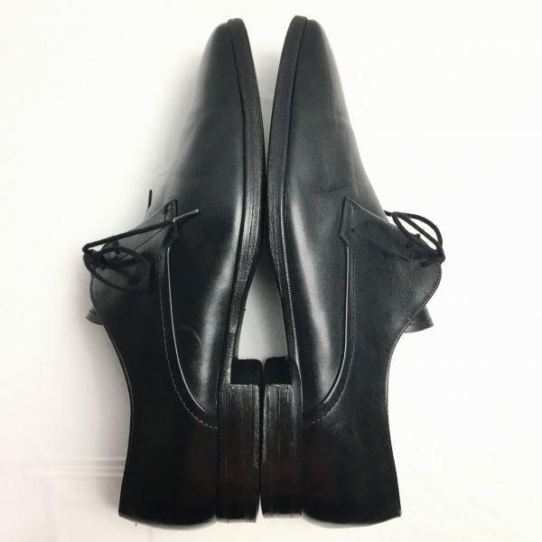 80s HEINRICH DINKELACKER (Former APOLOO) Plain Toe Shoes Black size 9.5 27.8 Vintage /WZF-32(USED)