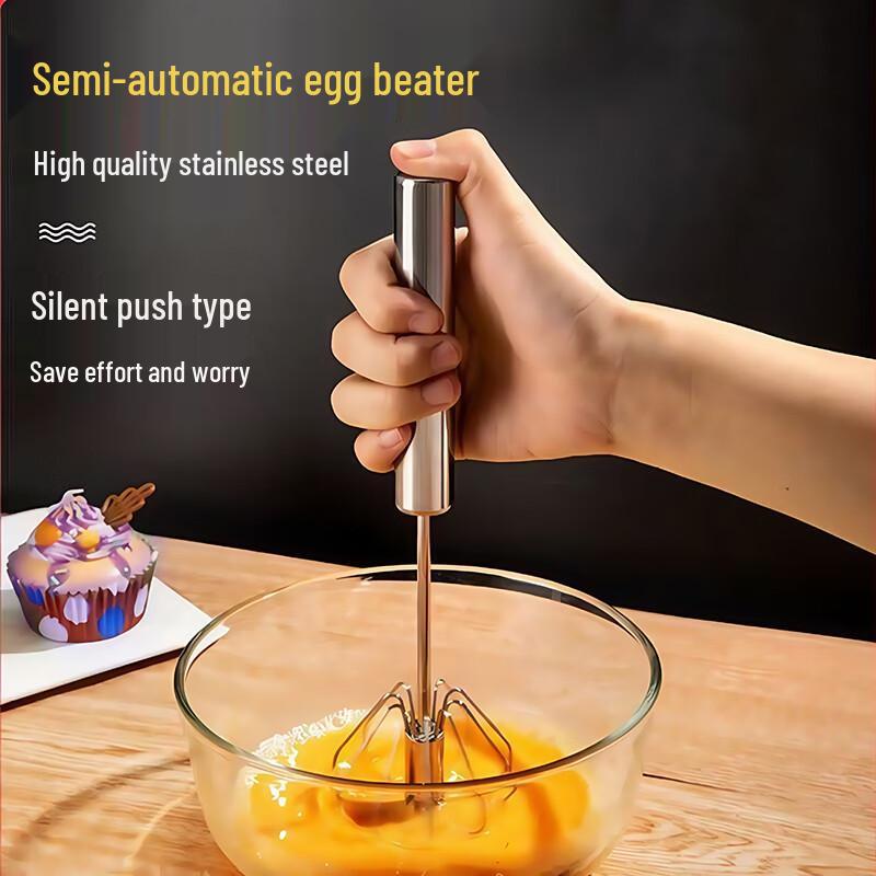 Sanhe Stainless Steel Semi-Automatic Egg Whisk