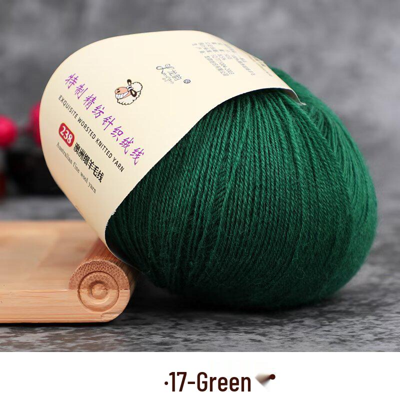Fine Australian Wool Yarn for Hand-Knitted Sweaters, Hats, and Scarves