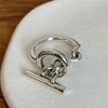 Vintage 925 Sterling Zilver Gesp Verlovingsringen voor Vrouwen Koppels Nieuwe Mode Creatieve Geometrische Handgemaakte Feest Sieraden Cadeau
