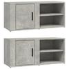 TV Cabinets (2 pcs) Concrete Grey 80 x 31.5 x 36 cm Particleboard