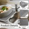 Silicone Dish Drying Mat Efficient Drain Pad 40x33x1.5cm Nonslip Kitchen Dish Drainer Pad with Raised Drain Lip for Home Counter