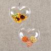 WTEMPO Heart Shaped Clear Fillable Ball Decorations DIY Craft Cute Plastic Wedding Hanging Ornament Balls for Christmas Tree Home Decor Birthday Gifts