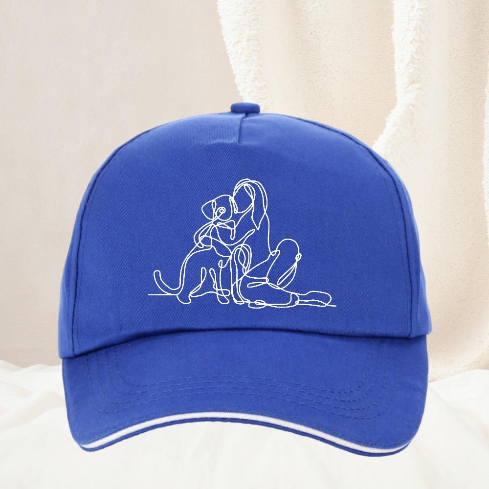 Classic Retro Dog Mom Printed Baseball Cap Outdoor Casual Sports Sun Hat Adjustable Soft Top Duckbill Cap