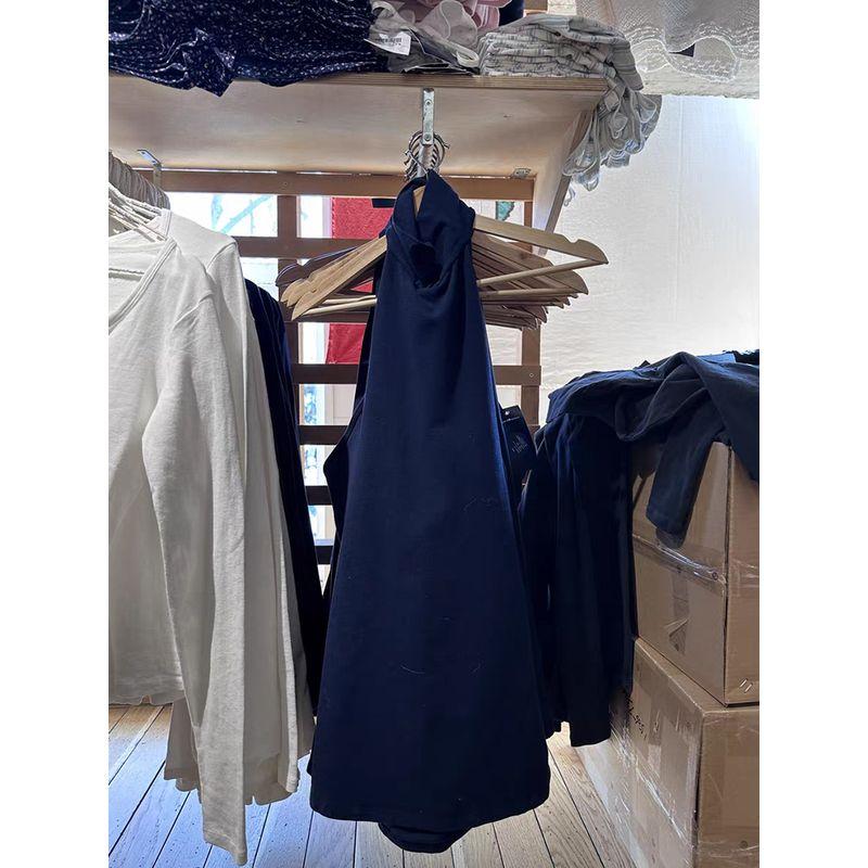 Pure Desire BM Sense Gyaru White Buckle Halter Top Dress Women New Elegant Slimming Sheath Short Dress