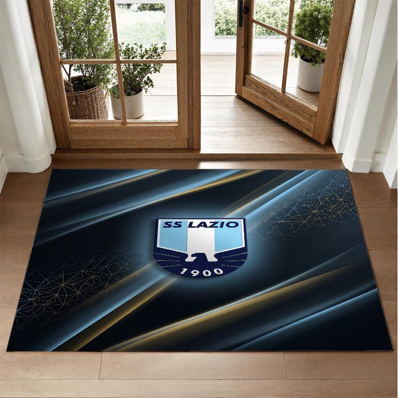 Lazio FC Design Crystal Velvet Rug Soft Decorative Mat for Bedroom Entrance