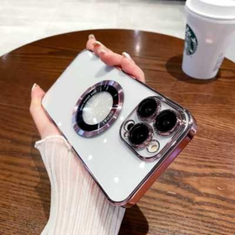 Applicable To IPhone16Promax Mobile Phone Case Without Frame Magnetic Suction Apple 15 Protective Case 14 Transparent Ultra-thin