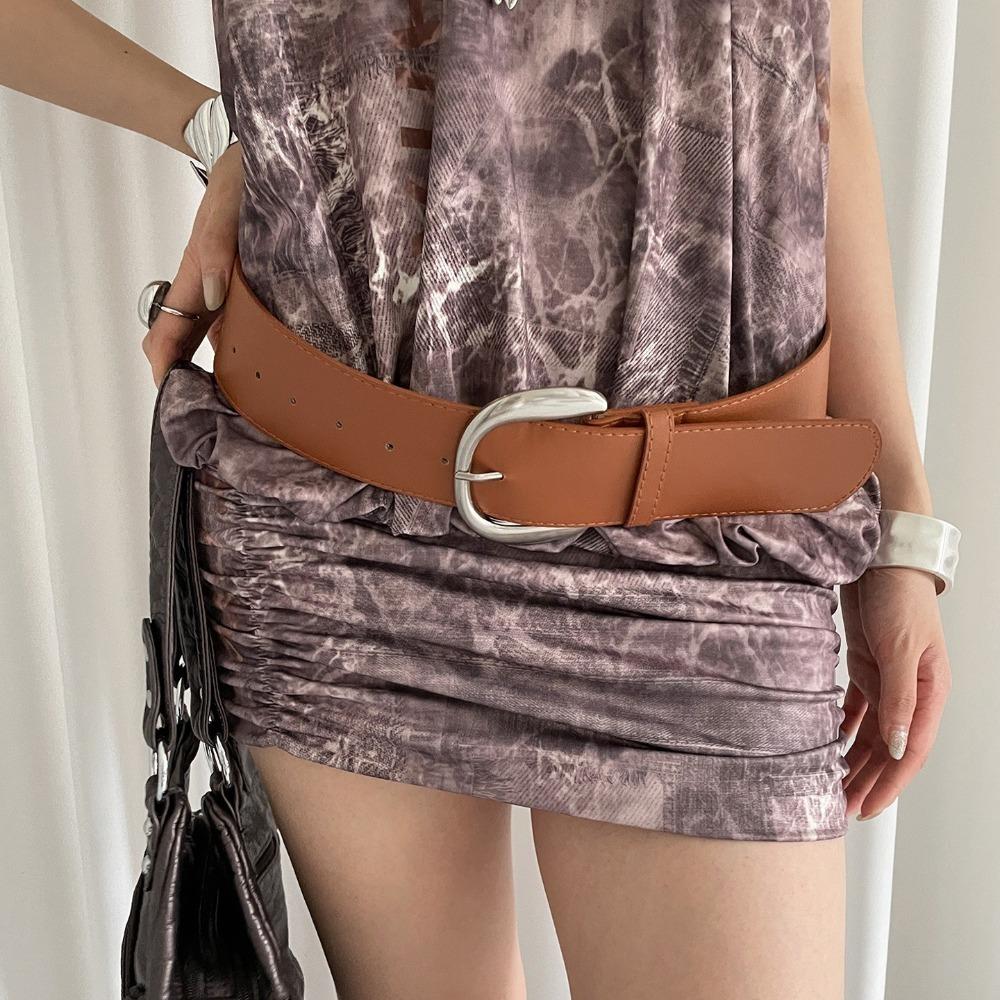 Designer Wide Waist Belt Minimalist Dress Jeans Belt Vintage Women's Belt  Daily