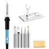 Electric Soldering Iron Kit - 60W Adjustable Temperature with Inner Heating and Pyrography Pen.
