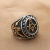 Vintage 316L Stainless Steel Masonic Letter Ring for Men Women Free Mason Masonic G Ring Fashion Vintage Jewelry Gift Wholesale