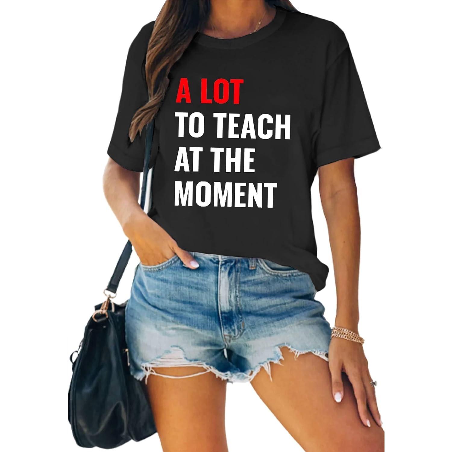 LBP Womens Teacher Shirt Teacher Life Tshirt Teachers Day Tee Tops S чёрный