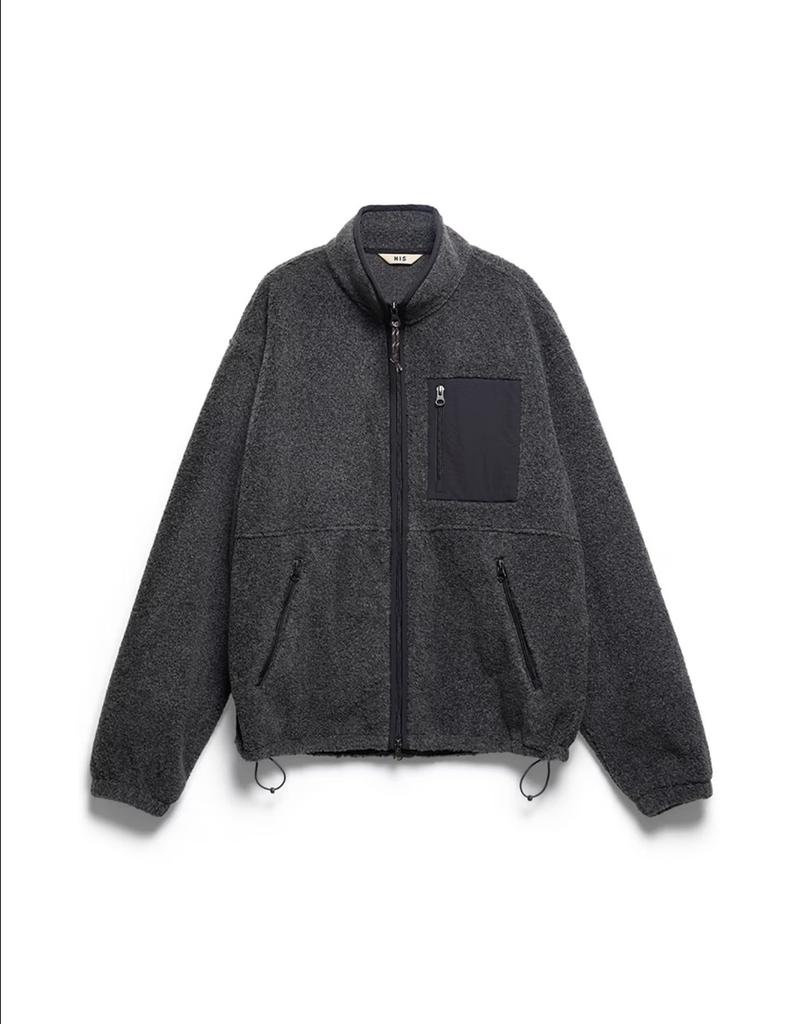 Hazzys [His] Charcoal Full-Zip Fleece