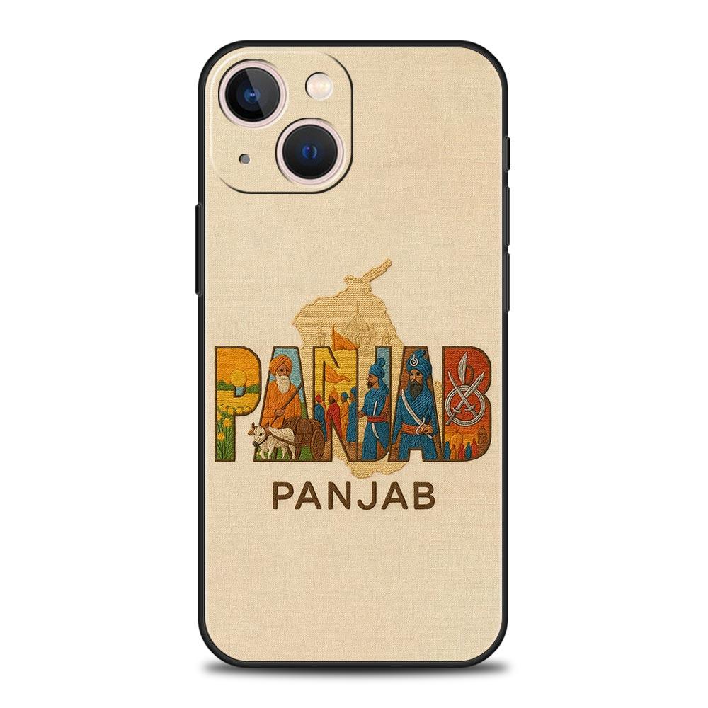 

Punjab Map Phone Case For iPhone 17 16E 15 16 14 13 12 11 Pro Max 7 8 Plus Soft TPU Back Cover iPhone 15 Plus