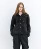 INSILENCE WOMEN Dust Boucle Hooded Knit Charcoal